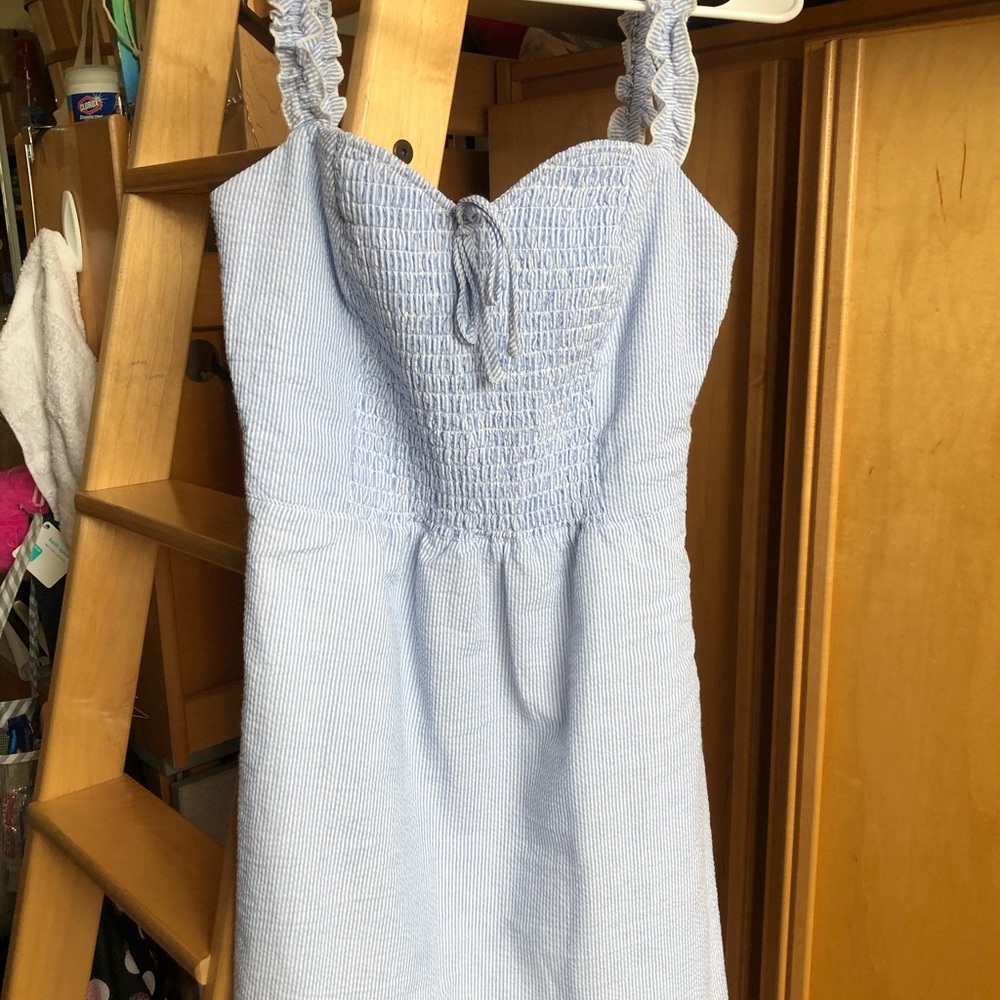 Blue and White Stripped Dress